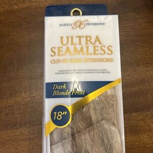 Ultra Seamless Blonde Frost 18” clip in Extensions